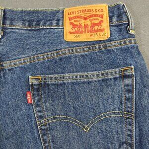 Levi's Jeans Men's 36x32 Fits 36x29 Blue 560 Loose Fit Tapered Leg Denim